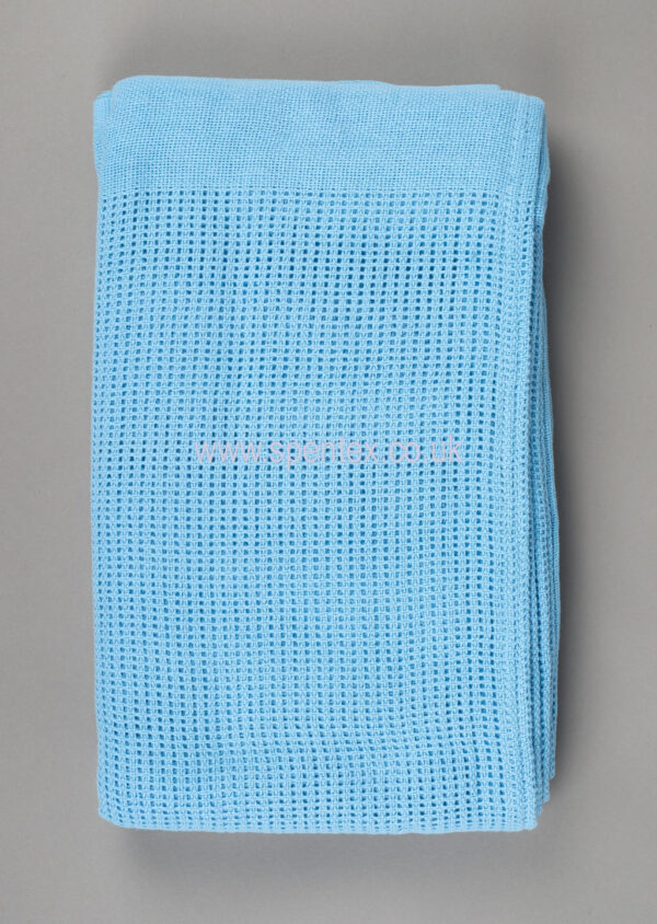 TS3537 Cellular Blankets Flame Retardant Blue